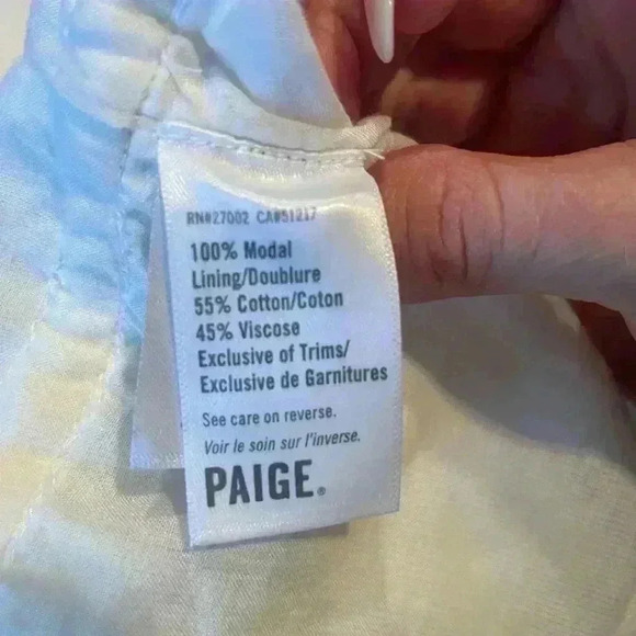 New Paige Zherra White Detail Eyelet Cami Blue Ribbon Straps Size Small. - Picture 8 of 9